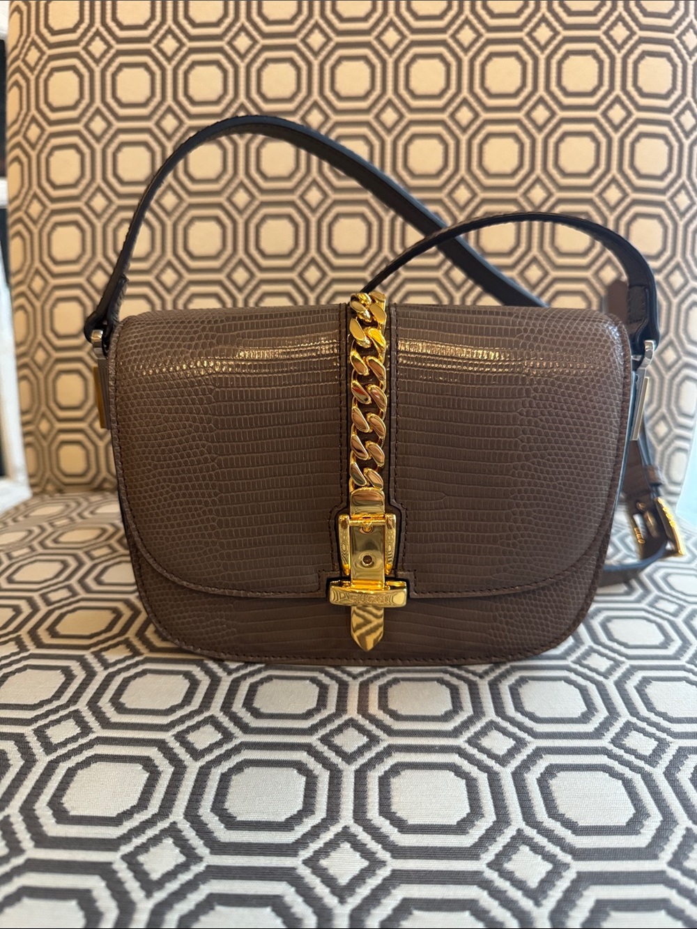 Gucci Sylvie 1969 Lizard Shoulder Bag. Stunning!! 🤩